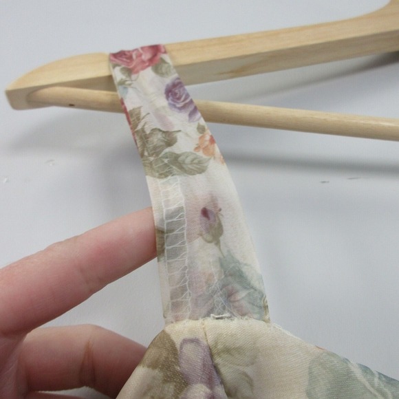 Dessy Creations Maxi Sundress Women's 10 Ivory Floral Vtg Prom Cottagecore 272 - Picture 9 of 13